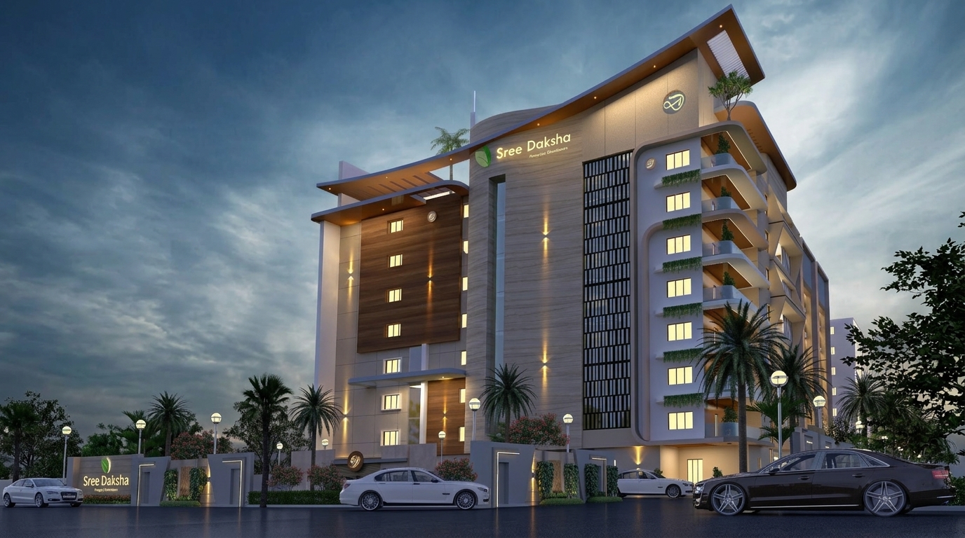 Sree Daksha Diora apartments architectural elevation design