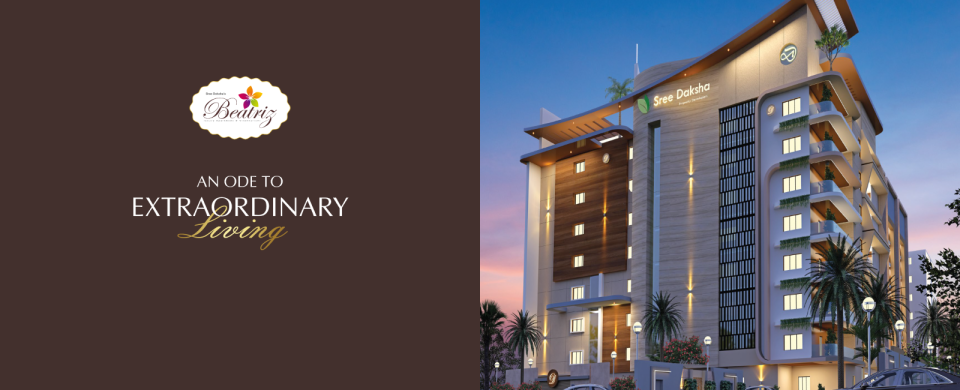 Sree Daksha Beatriz Apartments project banner showing luxury living