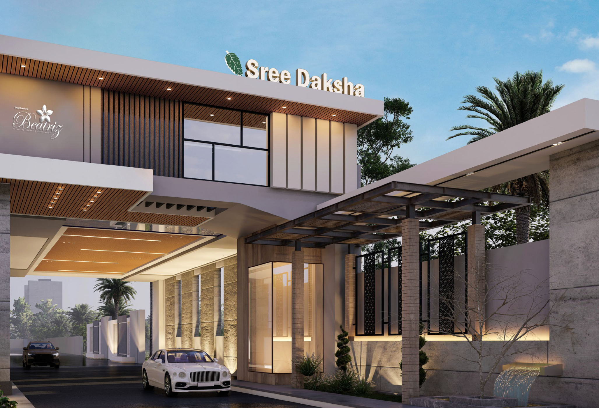 Sree Daksha Diora apartments architectural elevation design